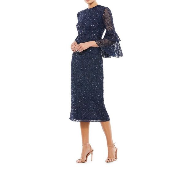 Mac Duggal Beaded Tiered Cuffs Dress size 4 - Picture 1 of 12